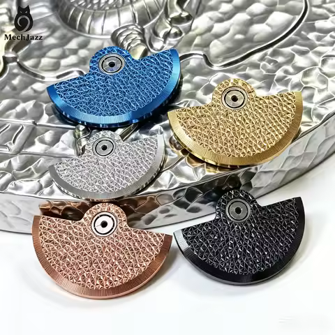 Inlaid engraving pattern movement pendulum is compatible with NH35/36/37/38 movement automatic rotor