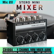 ⚖CX400 Mini Passive Stereo Mixer Rca 4 Channel Passive Mixer Small Mixer 12dB MAX DJ Equipment M -G