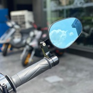 [MB Motorcycle Brothers] MB-10 CNC Matte Shell Adjustable Handle Mirror Blue Rearview