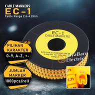 Cable Marker Numbers 0-9 Letters AZ Symbol +- EC-1 EC1