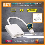 Mini DP Display Port (Male) to DVI-I Dual Link (Female) Converter Cable - White