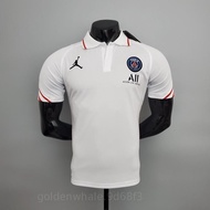 21-22 PSG Jordan 巴黎白POLO球衣