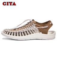 CITA 2024 keNen รองเท้าถักเชือก รุ่นใหม่ และรุ่นเก่า สไตล์ เชือกถักสาน รองเท้าเดินลำลอง ผู้ชาย รองเท