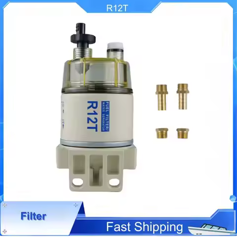 R12T Fuel Filter Water Separator Complete Kit - Marine SPIN-ON R12T Filter For S3240 120AT NPT ZG1/4
