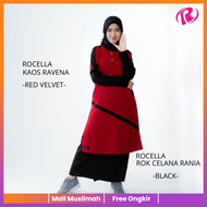 TERBARU Setelan Baju Olahraga Wanita Berhijab Jumbo Rocella Ravena Rinjani Atasan Kaos Ravena dan Ro