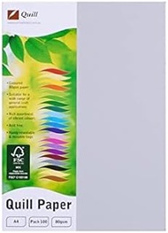 Quill A4 80gsm Paper 100 Pack, Grey