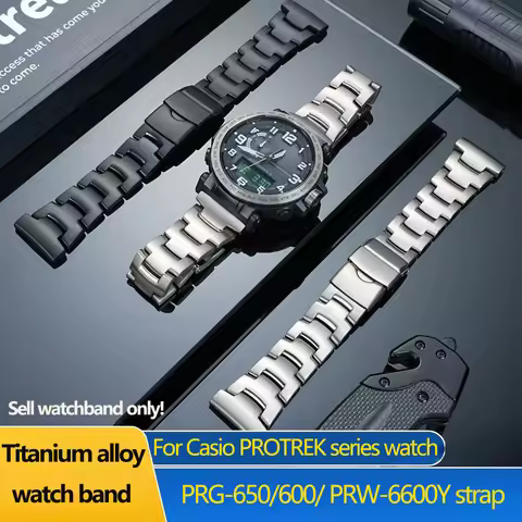 23mm 24mm lightweight Titanium alloy watch band for Casio PRG600/650 PRW-6600Y strap PRW-60/61/50/70