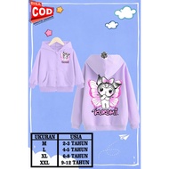 KUROMI ZIPPER JACKET FOR GIRLS, ZIPPER JACKET FOR BOYS, UNISEX AGES 2-12 YEARS