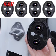 1/4Pcs BMW M Silicone Car Door Lock Protection Cover Door Lock Shock Absorber Silent Accessories For