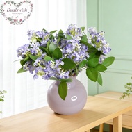 Dualswish 34cm Long  Mini Artificial Lilac Flowers Real Touch Fake Silk Plant Romantic Floral Arrang