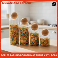 Aesthetic Borosilicate Glass Jar Glass Jar with Ball Lid 500ml 800ml 1100ml 1300ml