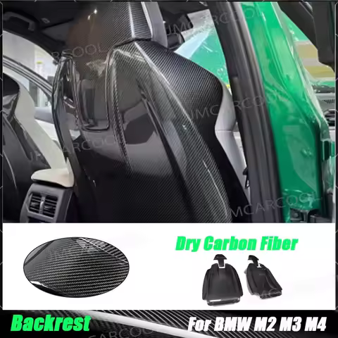 Dry Carbon Fiber Car Interior Seat Back Covers Trims For BMW M2 M3 M4 M8 X3M X4M G80 G82 F97 F98 201