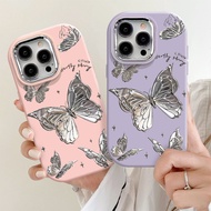Silver Butterfly Phone Case For OPPO F1S F9 Pro F11 Pro F17 Pro F19 Pro Soft TPU Shockproof Back Cov