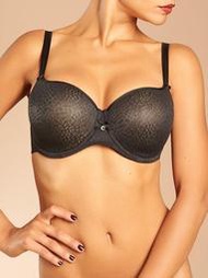(特價品)全新法國仙黛爾 Chantelle 黑色T恤胸罩, 34C/75C