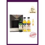 Glenfiddich Miniature Gift Pack 3 x 5cl Whisky GLASS BTL
