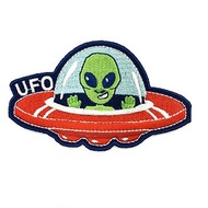 外星人UFO 外套皮夾 皮包 手機 刺繡貼布 電繡貼 背膠補丁 電繡刺