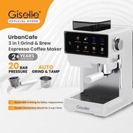 Giselle 20 Bar Digital Espresso Coffee Maker Machine | Automatic Grinds & Brews | Cold Brew | Milk F