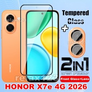 For HONOR X7e 4G 2IN1 Full Screen Protector Tempered Glass For Honor X7E HonorX7e HONOR X 7 E X7 E 4
