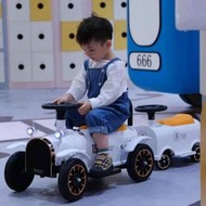 【現貨免運】兒童小火車可坐人電動車四輪遙控汽車男女孩雙人寶寶大人玩具童車