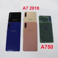 สำหรับ Samsung Galaxy A7 2018 A750ฝาหลังกรอบแก้วที่มีกาว