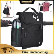 Rhinowalk Bicycle Handlebar Bag 5L Bicycle Front Bag Front Tube Frame Bag For Brompton and 3Sixty Cycling Folding Bicycle Bag Shoulder Bag Storage Crossbody Bag HandbagBicycle Accessories