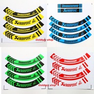 Akrapovic Rim Stickers - Motorcycle Rim Decals (17inch) - price for 1 set