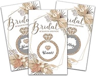 Bridal Shower Scratch Off Game Cards, Pampas Grass Greenery Bridal Lottery Tickets, Boho Floral Wedd