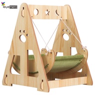 Solid Wood Pet Swing Bed Cat Hammock Dog Rocking Bed