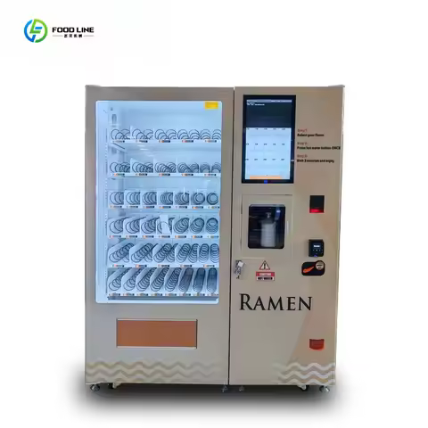 FL Customized Quick-Serve Noodle Machine with Touchscreen Control Built-In Heater Elevator Vending M
