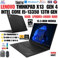 Lenovo ThinkPad X13 Gen 4 i5-1335U 13TH GEN 16GB LPDDR5 4800MHZ 512GB Nvme SSD 13.3-inch WUXGA IPS W
