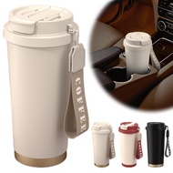 530ml Stainless Steel Thermos Cup Ceramic Double Drink Capacity Cup Cup Straw Car Coffee Large Q4k3