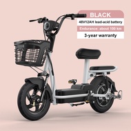 Electric Bicycle for Adult Basikal Elektrik 2 Seat Max Weight 200kg 48V Motor Electric Scooter With Pedal 电动自行车 Storage Battery Electric Bike