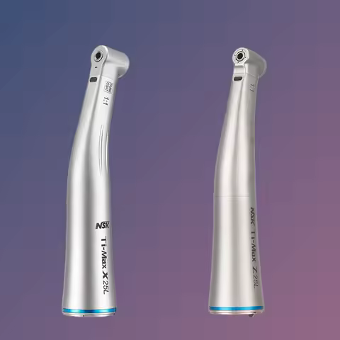 NSK Ti-MAX X25L Z25L M25L Contra Angle 1:1 Direct Drive Handpiece Single Spray Dental Low Speed LED 