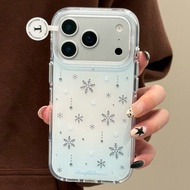 CANYU | Blue Fade Glitter Snowflakes Korean Style Full-Enclosure Anti-Drop Case
