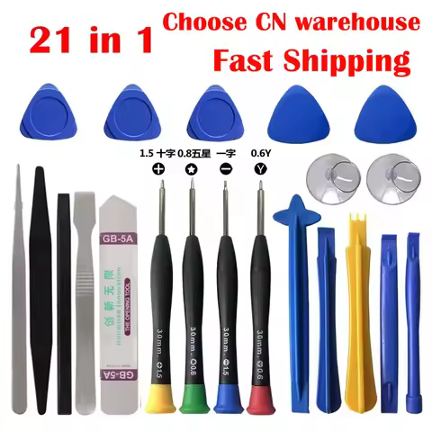 21 in 1 Phone Repair Tools Spudger Pry Opening Tool Screwdriver Set for iPhone X XR XS 8 7 6S 11 12 