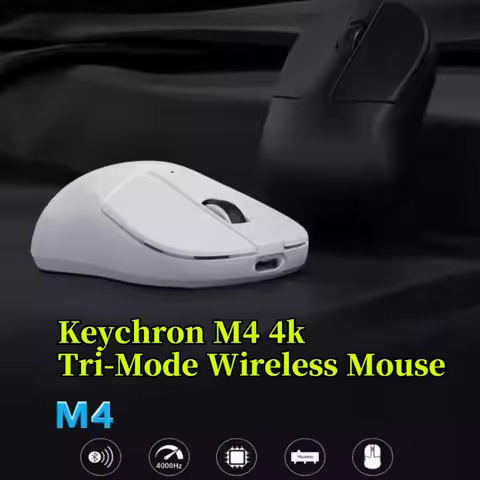 Keychron M4 4K Three Mode Bluetooth Wireless Mouse PAW3395 Mini Portable Office Lightweight 35g Cust