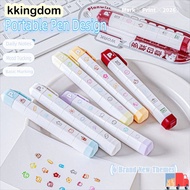 KKINGDOM Arrival Cute To Do List Journal Stamp, Detachable Multi-Head Seal Pen,  Portable Stamp Mark