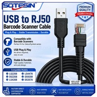 USB to RJ50 Barcode Scanner Cable DS2208 5V Data Cable 2M - S2