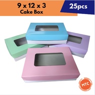 25pcs. 9x12x3 Cake Box Cupcake WITH WINDOW