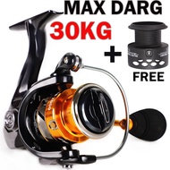2024 New Fishing Reel Mesin Mancing 14+1BB 30kg Max Drag Power All Metal Double Spool Fishing Reel 5.5:1 Spinning Reel HIGH SPEED LURE FISHING CASTING REEL MESIN PANCING