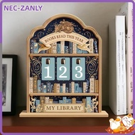 NEC-ZANLY Reading Tracker Signage, Wooden Books Read This Year Books Read Tracker, Creative 2D Handm