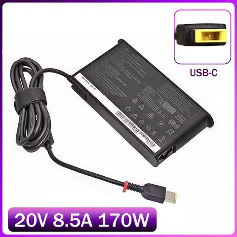 170W 20V 8.5A USB Laptop Power Adapter Charger For Lenovo Thinkpad P1 P50 P51 P52 P53 P70 P73 W540 W