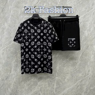 Bộ quần áo nam mùa hè -VLVL1 chất thun lạnh quần có túi kéo khóa đồ bộ nam thể thao. size M-L-XL-XXL