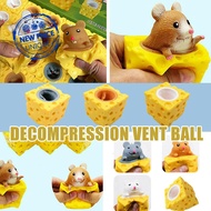 Cute Mouse Cheese Block Squeeze Squishy Toys Anti Stress Stress Relief Toy Toy I3K1