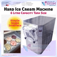 6 Litre Hard Ice Cream Gelato Machine Sorbet Scoop Mesin Aiskrim Corek Yogurt 6L Tabung Icecream Mal