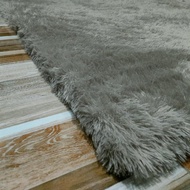 NEWs fur carpet 160x200cm (2kg)/ Floor Carpet 160x200cm/ rasfur fur carpet 160x200cm Black Foam