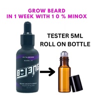 Minoxidill 10% Topical Solution USP Beard Growth 5ML Growth Beard In A Weeks Serum Melebatkan dan Me