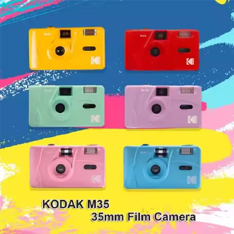 Kodak Film 35mm Camera M35 Manual Reusable with Flash Wind and Rewind Non-Disposable Retro Roll Came