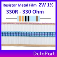 20 PCS Resistor Metal Film 330R 330 Ohm 2W 2Watt 2 Watt Toleransi 1%