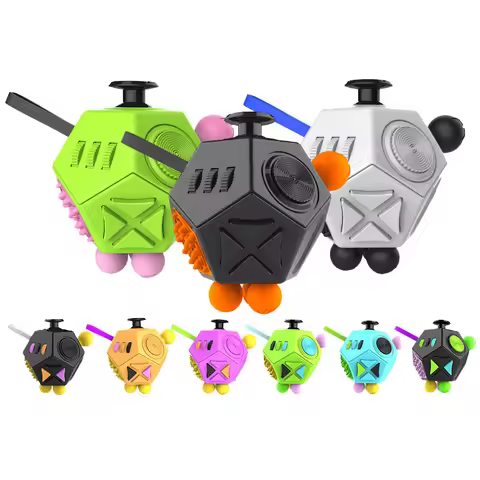 EDC 12 Sides Fidget Cube Toys For Autism ADHD Anxiety Relief Focus Kids Anti-Stress Magic Stress Fid